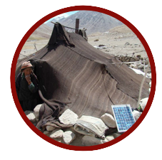 Nomads using solar PV